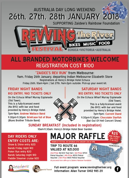 Revving The River Motorbike Festival flyer